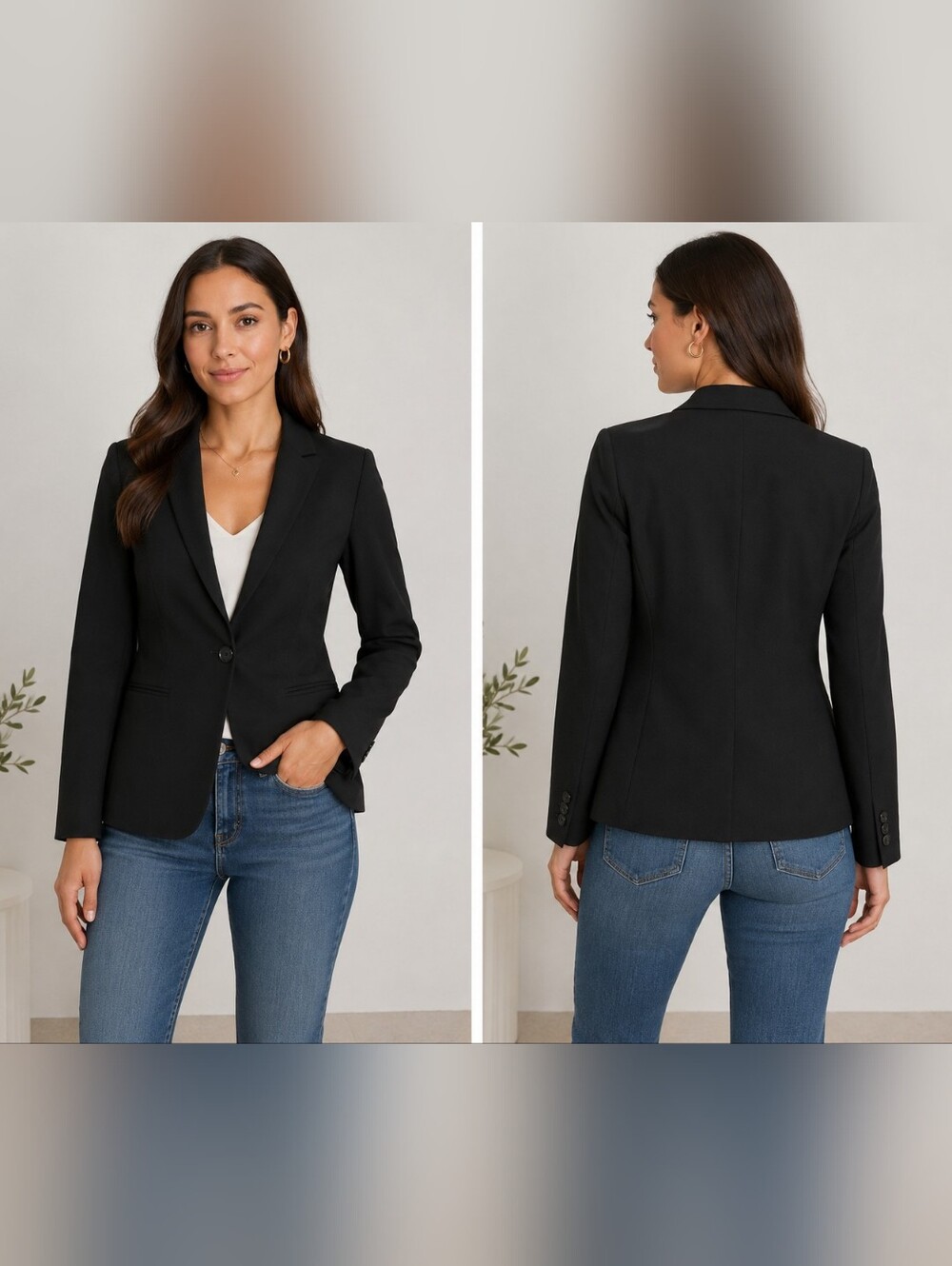 J.Crew Black Schoolboy Blazer Jacket Size 10 Fully Lined Career Office Classic
